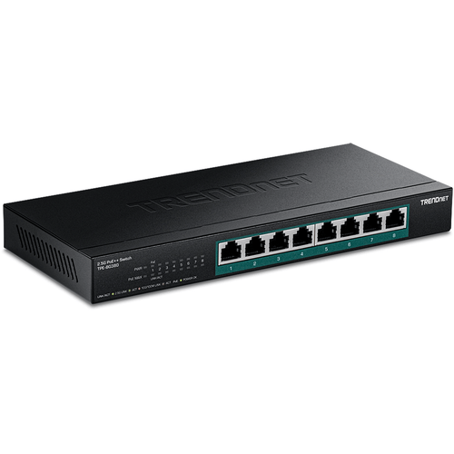 TRENDnet TPE-BG380 8-Port 2.5G PoE++ Switch, Side View